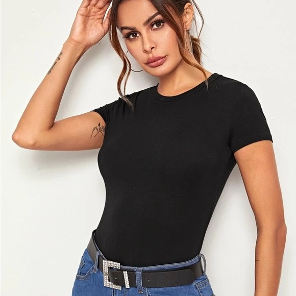 LAST CHANCE | Black Slim Fit Tee - Picture 4 of 5